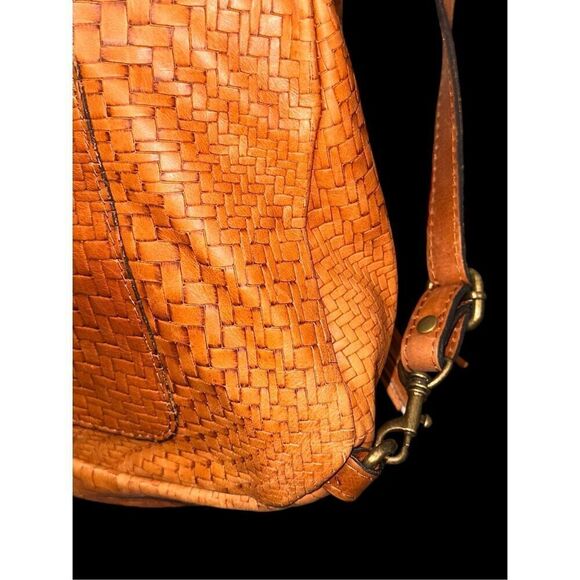 Unique Patricia Nash Brown Braided Leather Convertible Shoulder Bag backpack Ret - Picture 13 of 16